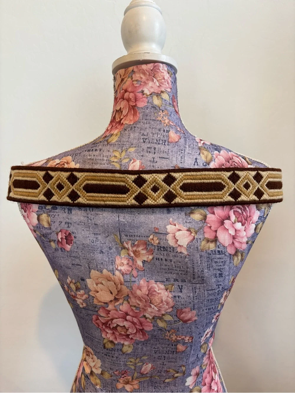 Handcrafted Geometric Woven and Leather Belt with Brown granite belt buckle